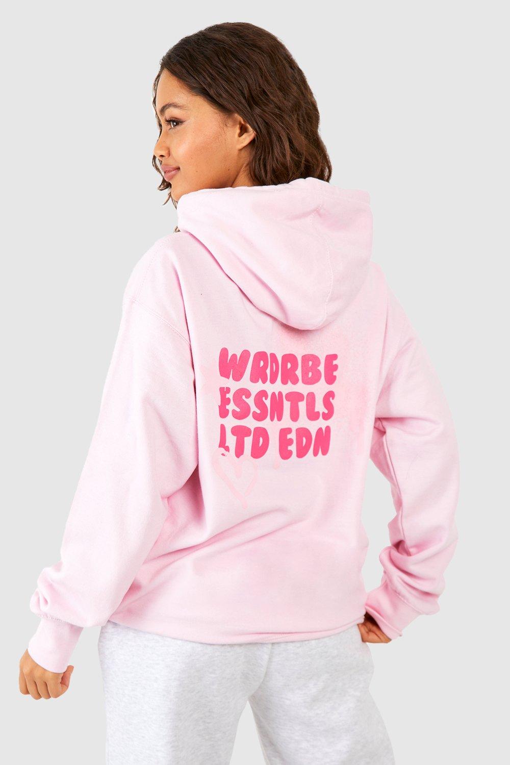 Boohoo pink hoodie new arrivals